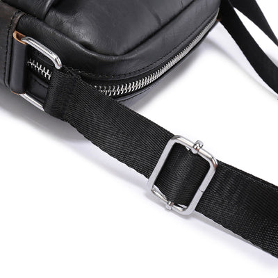 Bolsa de Hombro en Cuero Genuino Flor de Lomo para Hombre - Image 3