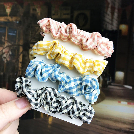 Elásticos para Cabello Coreanos de Tela Coloreada - Bandas Intestinales Trendy