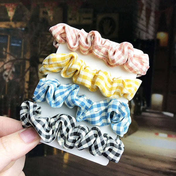 Elásticos para Cabello Coreanos de Tela Coloreada - Bandas Intestinales Trendy