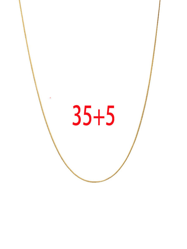 Collar Dorado Cadena Fina Apilable Corto Escote - Image 6