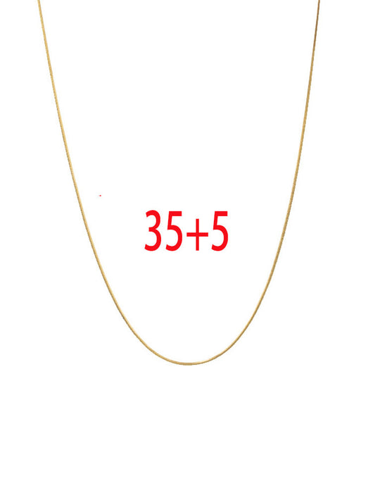 Collar Dorado Cadena Fina Apilable Corto Escote - Image 6