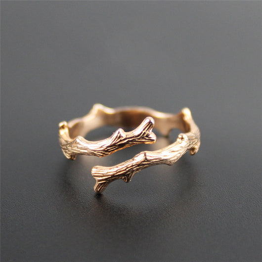 Anillo de Plata S925 Rama Literaria Ajustable - Image 8
