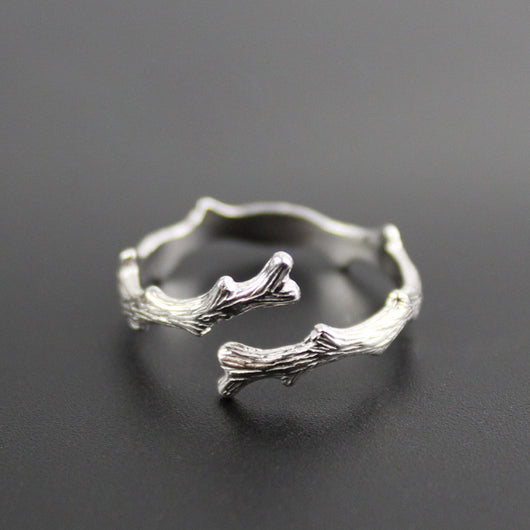 Anillo de Plata S925 Rama Literaria Ajustable - Image 6