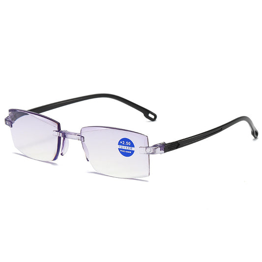Lentes de Lectura sin Marco con Filtro Azul y Bordes Facetados - Image 2