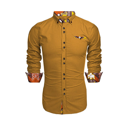 Camisa Étnica Africana Estampada en Algodón Batik para Hombre - Image 11