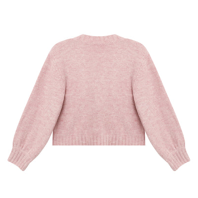Cardigan Tejido Rosa Cereza - Suéter Retro Suave y Cómodo - Image 15