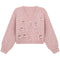 Cardigan Tejido Rosa Cereza - Suéter Retro Suave y Cómodo