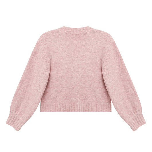 Cardigan Tejido Rosa Cereza - Suéter Retro Suave y Cómodo - Image 8