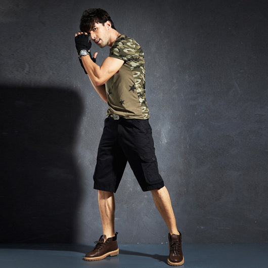 Pantalones de Trabajo Casual Holgados de Algodón con Múltiples Bolsillos para Hombre - Image 12