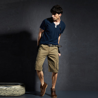 Pantalones de Trabajo Casual Holgados de Algodón con Múltiples Bolsillos para Hombre - Image 10