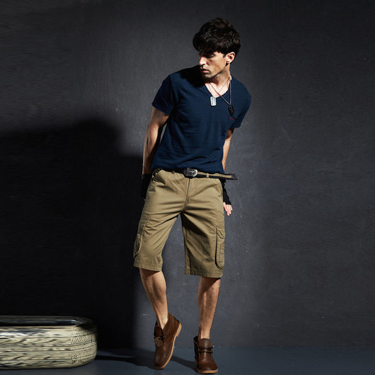 Pantalones de Trabajo Casual Holgados de Algodón con Múltiples Bolsillos para Hombre - Image 10