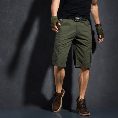 Pantalones de Trabajo Casual Holgados de Algodón con Múltiples Bolsillos para Hombre - Image 8