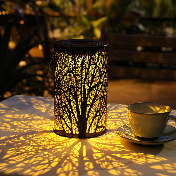 Lámpara Solar Decorativa para Jardín Exterior - Diseño Calado Impermeable