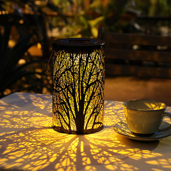 Lámpara Solar Decorativa para Jardín Exterior - Diseño Calado Impermeable