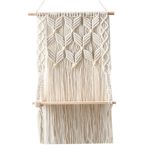 Estantería de Pared Bohemia de Tres Niveles con Detalle de Hilo Tejido para Dormitorio - Image 14