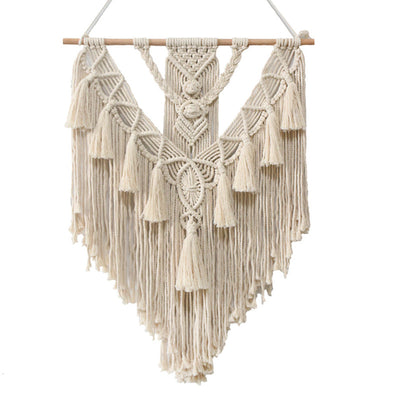 Estantería de Pared Bohemia de Tres Niveles con Detalle de Hilo Tejido para Dormitorio - Image 16