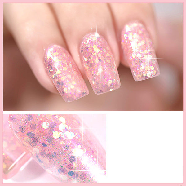 Adhesivo para Uñas con Efecto Brillante Multicolor