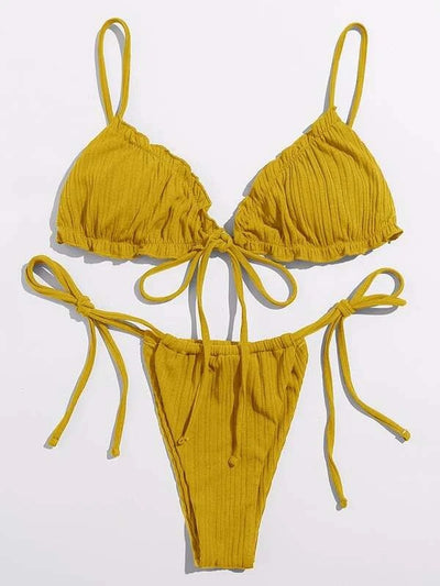 Bikini Triangular Sexy Estilo Europeo con Correa Ajustable