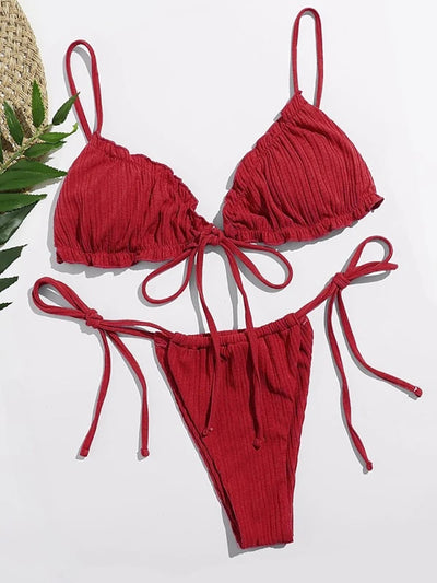 Bikini Triangular Sexy Estilo Europeo con Correa Ajustable - Image 5