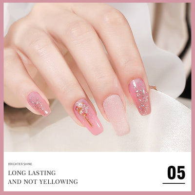 Set de Esmalte Gel Adhesivo Rosa Nude Jade Powder Ice - Image 6