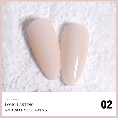 Set de Esmalte Gel Adhesivo Rosa Nude Jade Powder Ice - Image 3