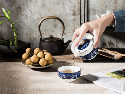 Juego de Té Portátil de Porcelana Azul y Blanco - Tetera Kung Fu Chino con Tazas - Image 5