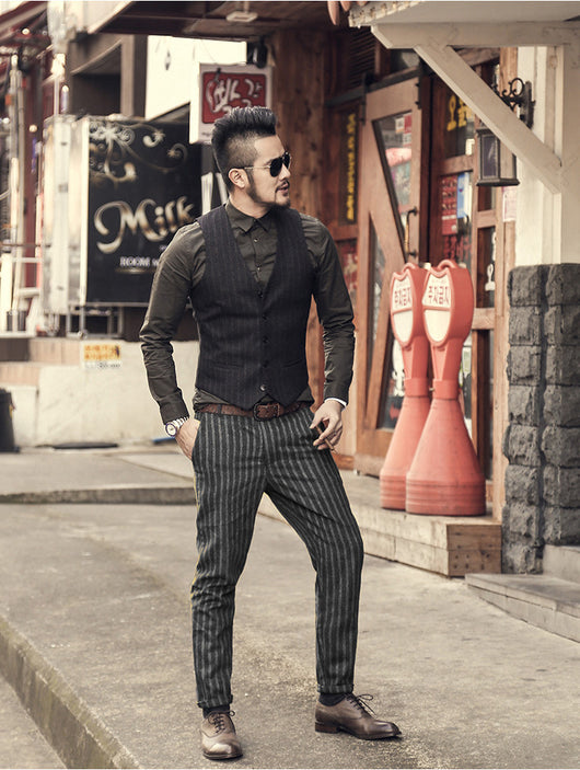 Pantalones de Vestir Talla Grande Corte Moderno Ajustado - Image 13