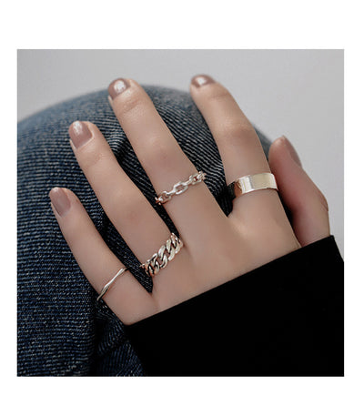 Anillo Apilable Combinado Plata 925 para Mujer - Image 20