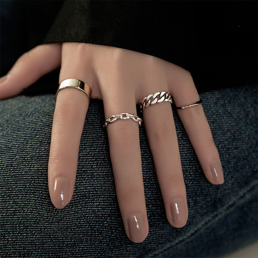 Anillo Apilable Combinado Plata 925 para Mujer - Image 32
