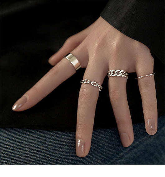 Anillo Apilable Combinado Plata 925 para Mujer - Image 14