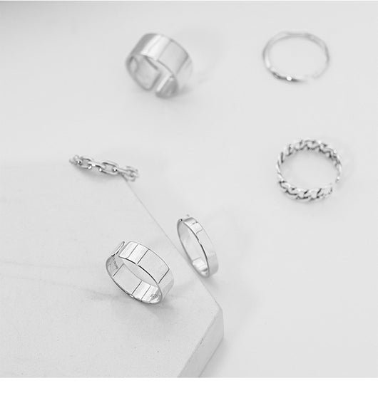 Anillo Apilable Combinado Plata 925 para Mujer - Image 15