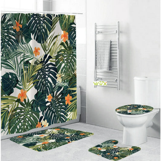 Juego Completo de Baño: Cortina, Tapete y Almohadilla Antideslizante - Image 2