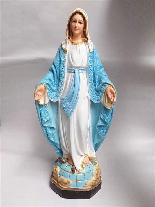 Estatua Sagrada de la Virgen María y Jesús - Icono Católico para el Hogar