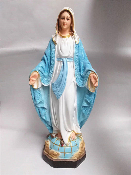 Estatua Sagrada de la Virgen María y Jesús - Icono Católico para el Hogar