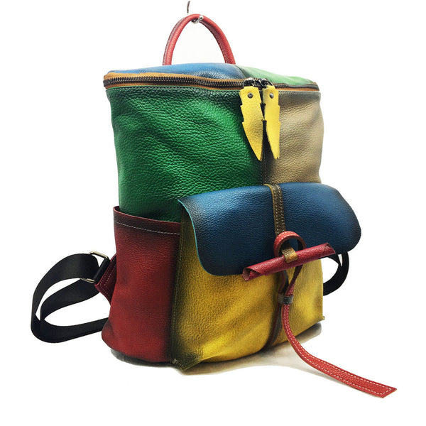Mochila de Cuero Premium Capacidad Grande con Acabado Artesanal