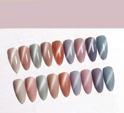 Pegamento para Uñas Cat's Eye Polvo Desnudo Púrpura Oscuro - Fórmula Profesional - Image 36