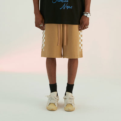 Shorts Tejidos a Cuadros Beige - Image 7