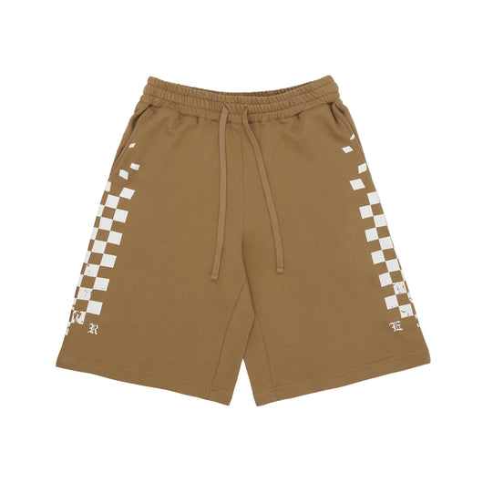 Shorts Tejidos a Cuadros Beige - Image 9