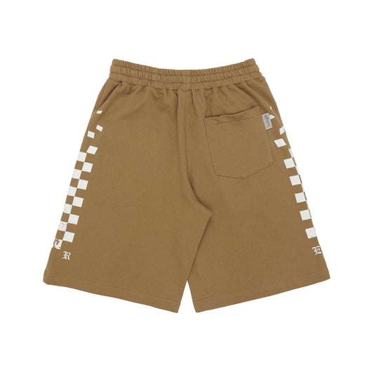 Shorts Tejidos a Cuadros Beige - Image 4