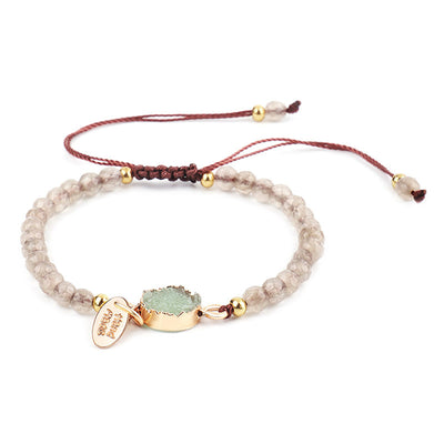 Pulsera de Piedras Naturales para Mujer con Cadena de Cuerda - Cuarzo Artesanal - Image 7