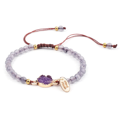 Pulsera de Piedras Naturales para Mujer con Cadena de Cuerda - Cuarzo Artesanal - Image 2