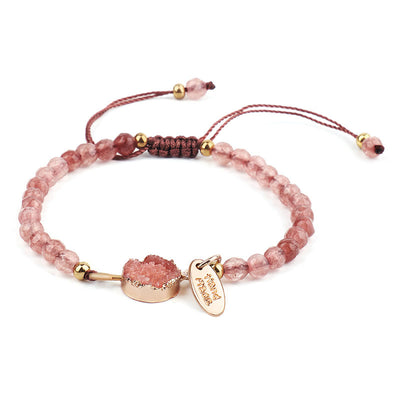 Pulsera de Piedras Naturales para Mujer con Cadena de Cuerda - Cuarzo Artesanal - Image 4