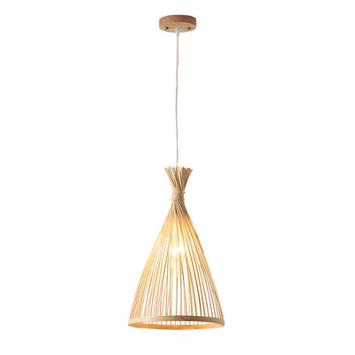 Lámpara Colgante Tejida en Bambú Diseño Zen Minimalista - Image 8