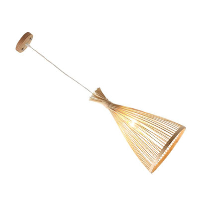 Lámpara Colgante Tejida en Bambú Diseño Zen Minimalista - Image 6