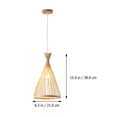 Lámpara Colgante Tejida en Bambú Diseño Zen Minimalista - Image 7