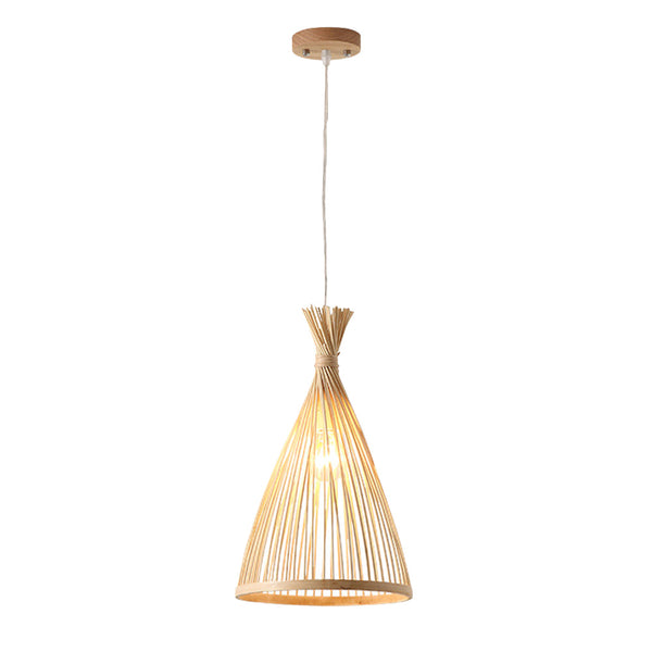 Lámpara Colgante Tejida en Bambú Diseño Zen Minimalista - Image 5