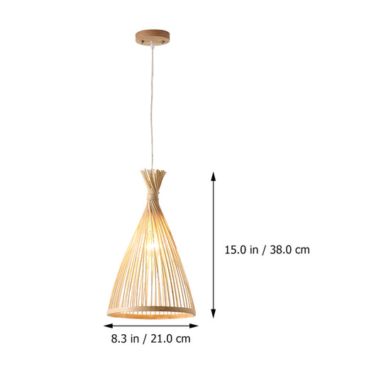 Lámpara Colgante Tejida en Bambú Diseño Zen Minimalista - Image 4