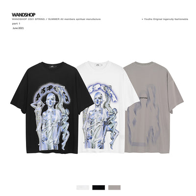 Playera Futurista con Estampado Metálico - Image 9
