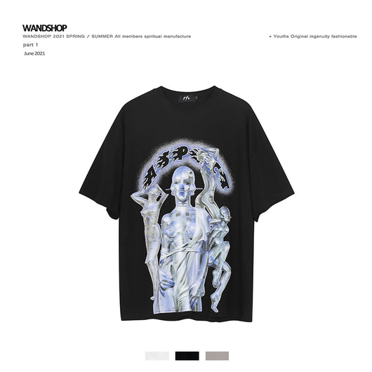 Playera Futurista con Estampado Metálico - Image 8