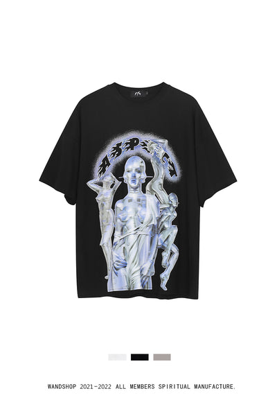 Playera Futurista con Estampado Metálico - Image 10